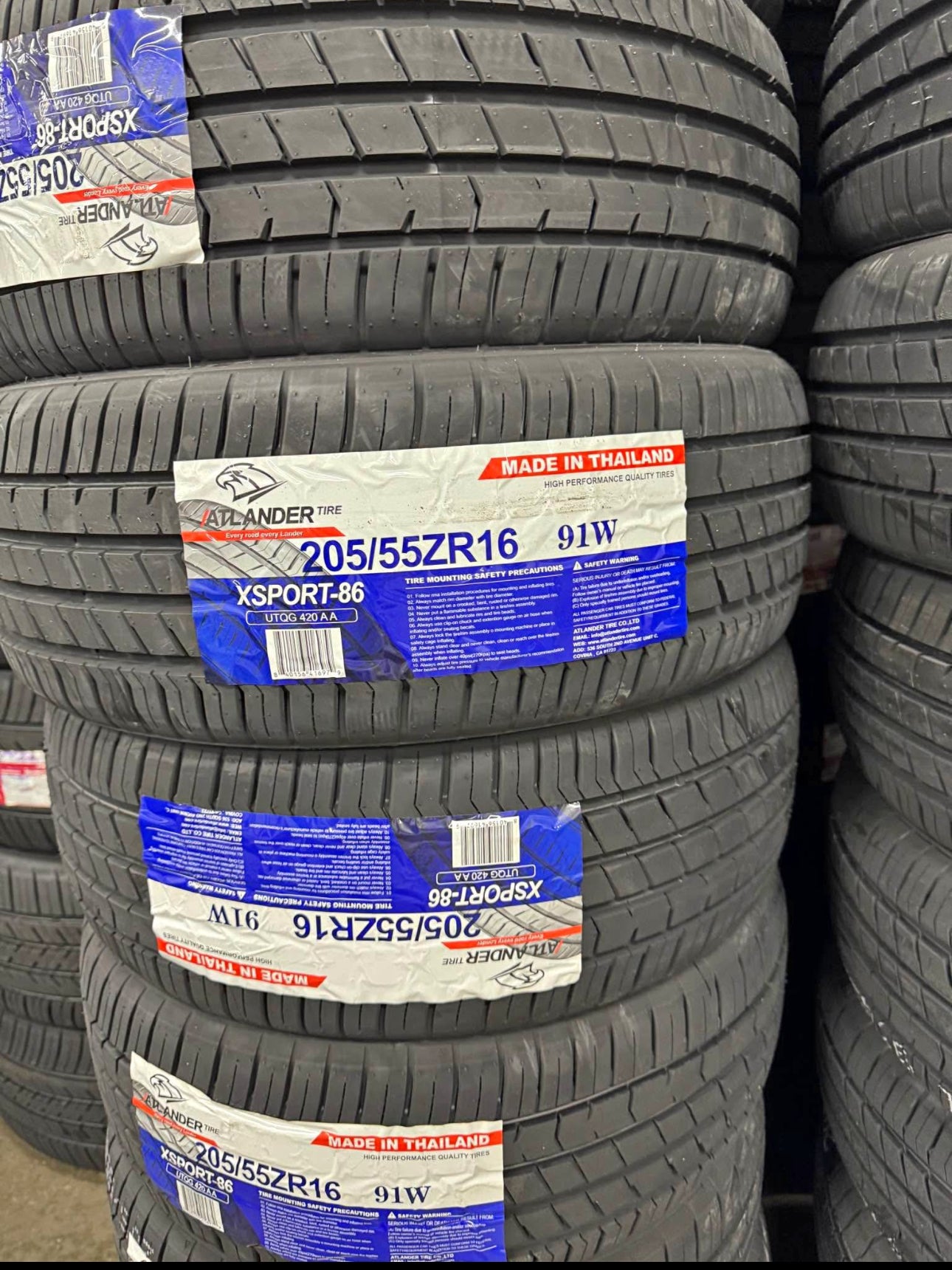 NEW ALL SEASON TIRES 205/55/16